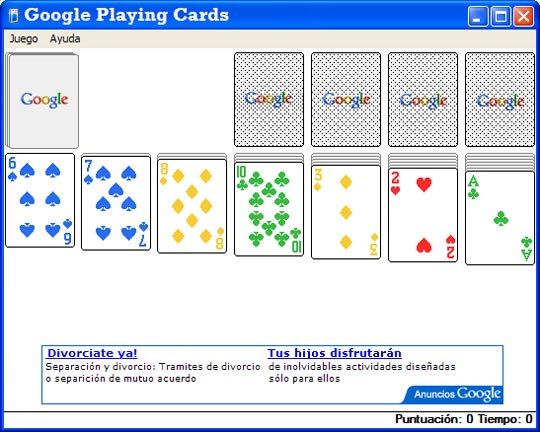 Google playing cards